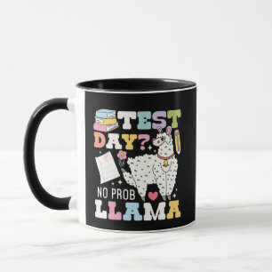 Test Day No Prob Llama Cute Pastel Student & Teach Mug