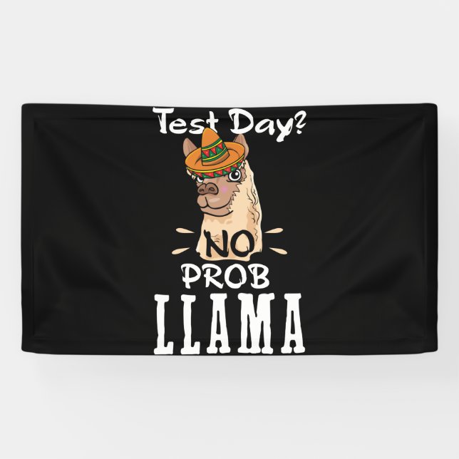 Test Day No Prob Llama Llama Lover Banner (Horizontal)
