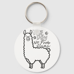 Test Day No Prob-llama Llama Teacher Testing Day Key Ring