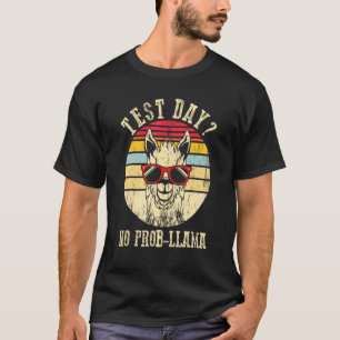 Test Day No Prob Llama Teacher Exam Testing Teachi T-Shirt