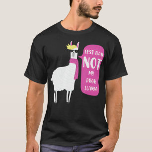 Test Day Not My Prob LLama Cute Test Day Teachers  T-Shirt