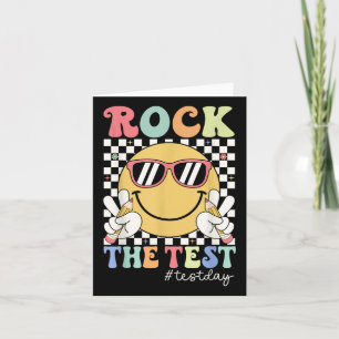 Test Day Rock The Test Motivational Teacher Testin Card