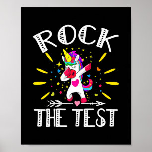 Test Day Rock The Test Teacher Testing Day Poster