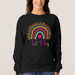 Test Day Rock The Test Teacher Testing Day Rainbow Sweatshirt