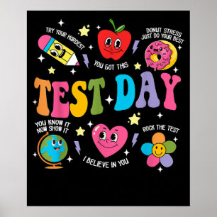 Test Day Rock The Test Testing Day Motivational Poster