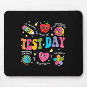 Test Day Rock The Test Testing Day Motivational Te Mouse Pad