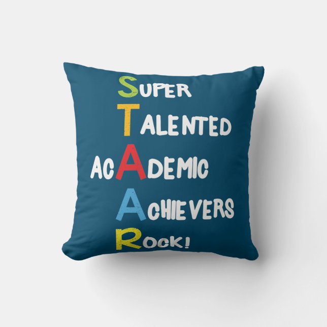 Test Day Staar School Teacher Professor Testing Cushion (Front)