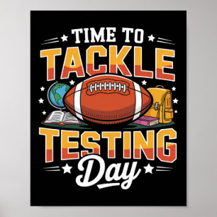 Test Day State Football Tackle Testing Day Sports Poster