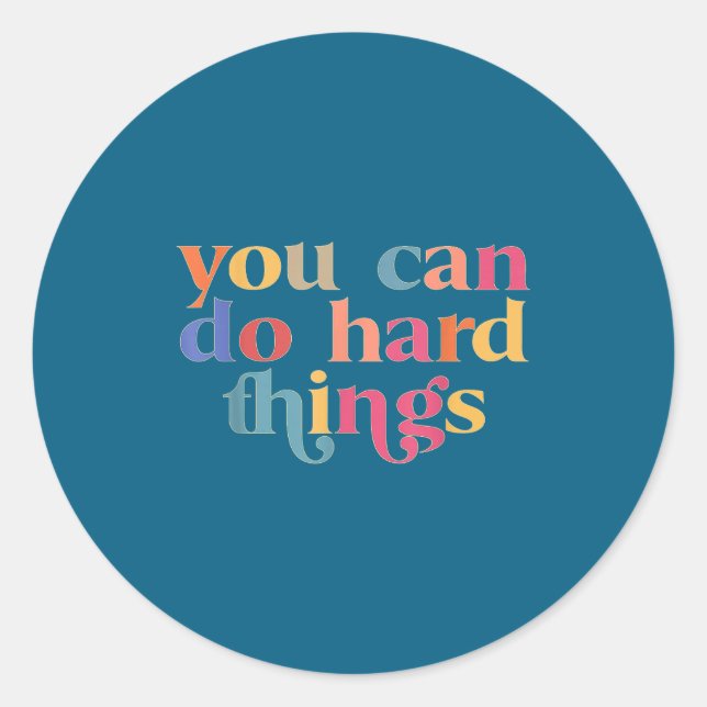 Test Day Teacher Can Hard Classic Round Sticker (Front)