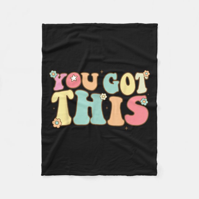 Test Day Teacher Shirt Motivational Testing Day St Fleece Blanket (Front)