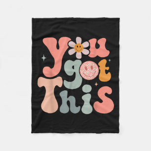 Test Day Teacher Shirt Motivational Testing Day St Fleece Blanket