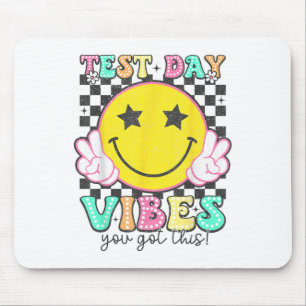 Test Day Vibes You Got This Retro Groovy Testing D Mouse Pad