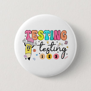 Test Day Yall Testing Day Teacher 6 Cm Round Badge