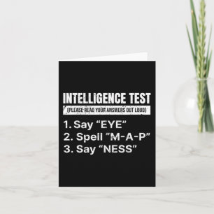 Test Eye Map Funny Adult Dad Joke Father Day  Card