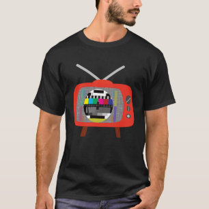 Test image on tube TV retro colour TV broadcast en T-Shirt