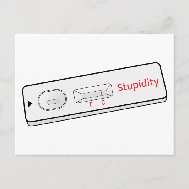 Test Kit Stupidity Covid 19 Corona Virus Postcard (Front)