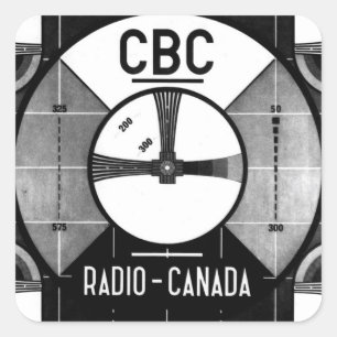 Test Pattern Square Sticker