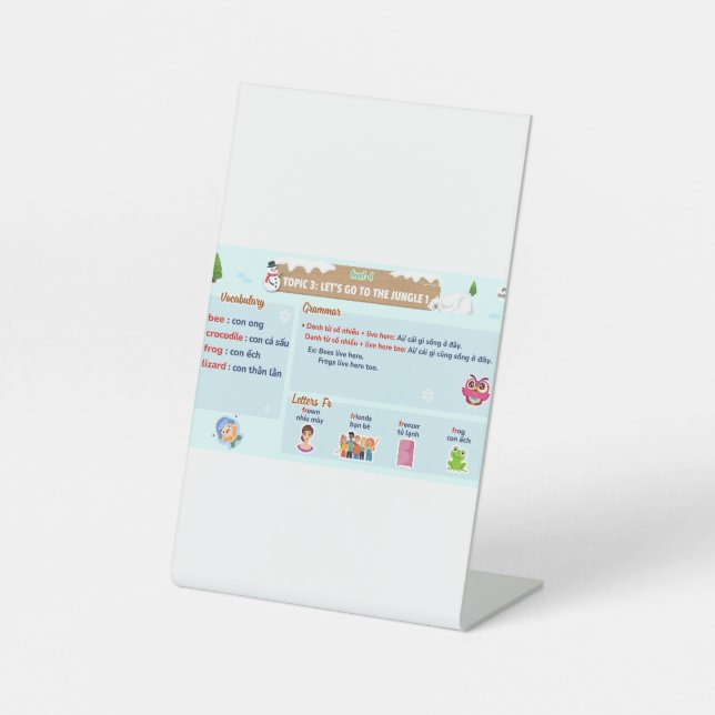 test pedestal sign (Front)