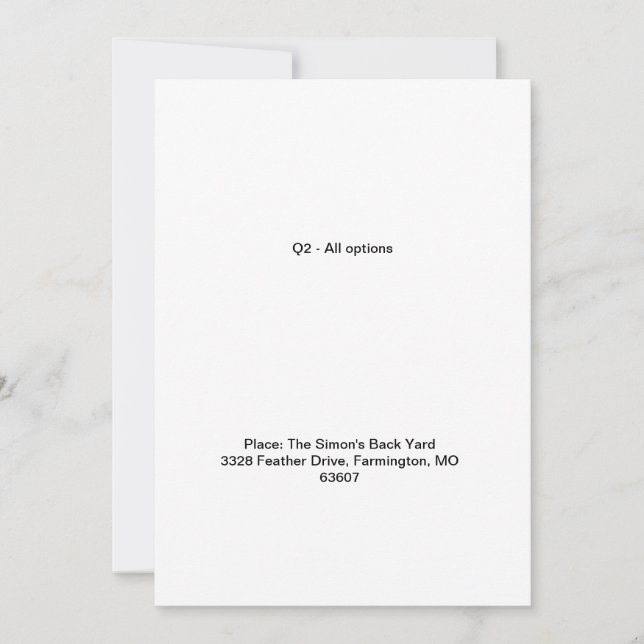 Test Q2 all options Invitation (Front)