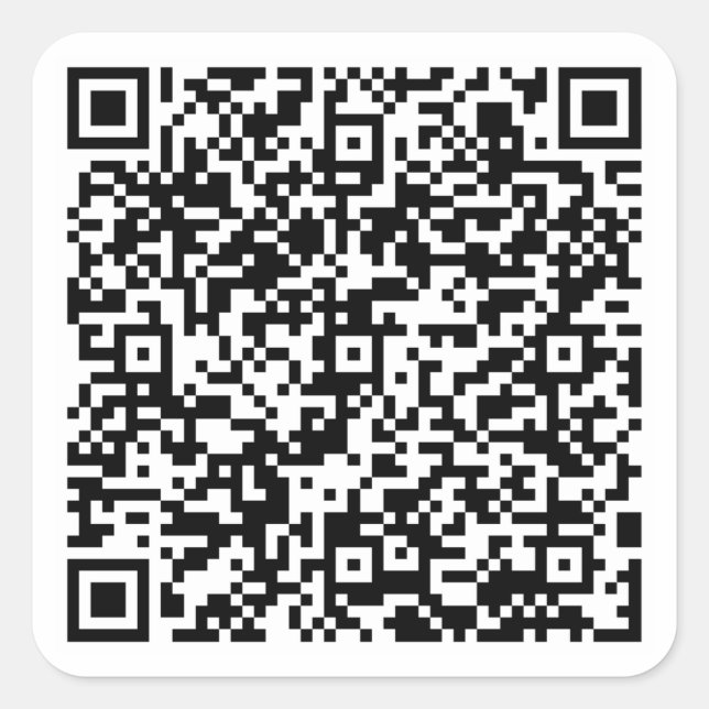 test qr code url param square sticker (Front)