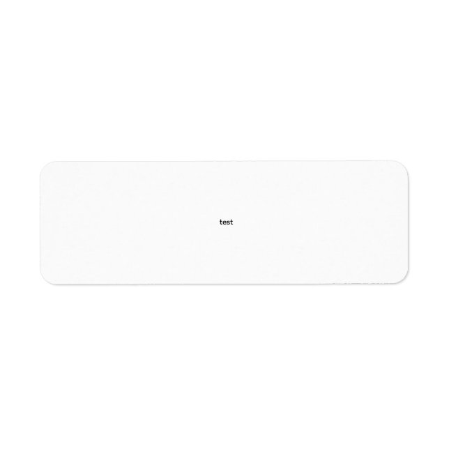 test return address label (Front)