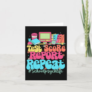 Test Score Report Repeat Back To School School Psy Card