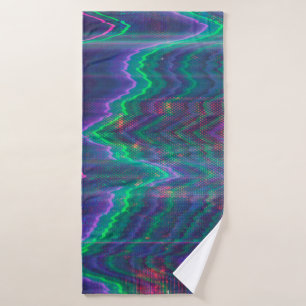 Test screen glitch abstract bath towel
