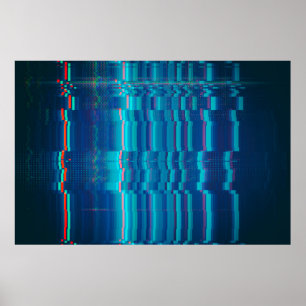 Test screen glitch abstract poster