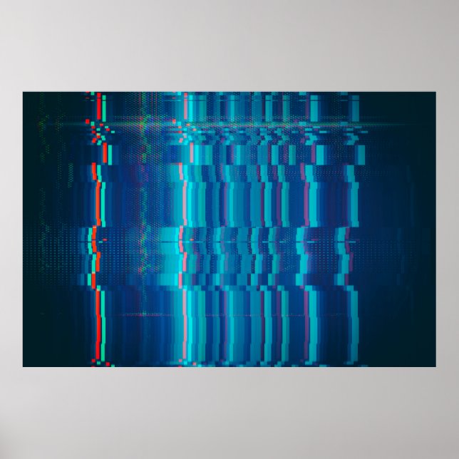 Test screen glitch abstract poster (Front)