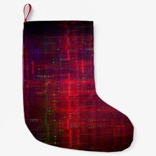 Test screen glitch abstract small christmas stocking