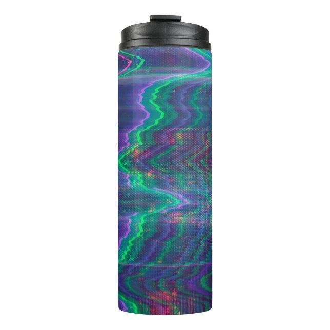 Test screen glitch abstract thermal tumbler (Front)