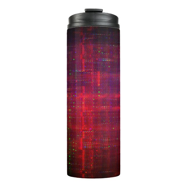 Test screen glitch abstract thermal tumbler (Front)