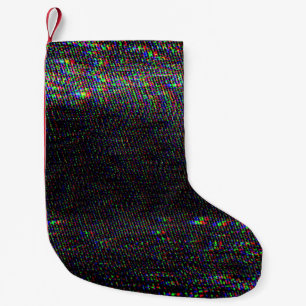 Test Screen Glitch Texture Background Small Christmas Stocking