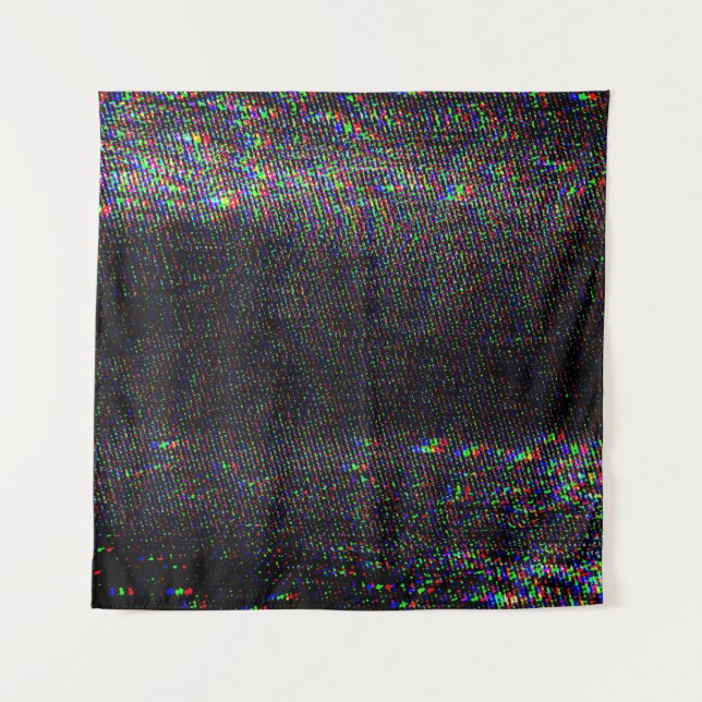 Test Screen Glitch Texture Background Tapestry (Front)