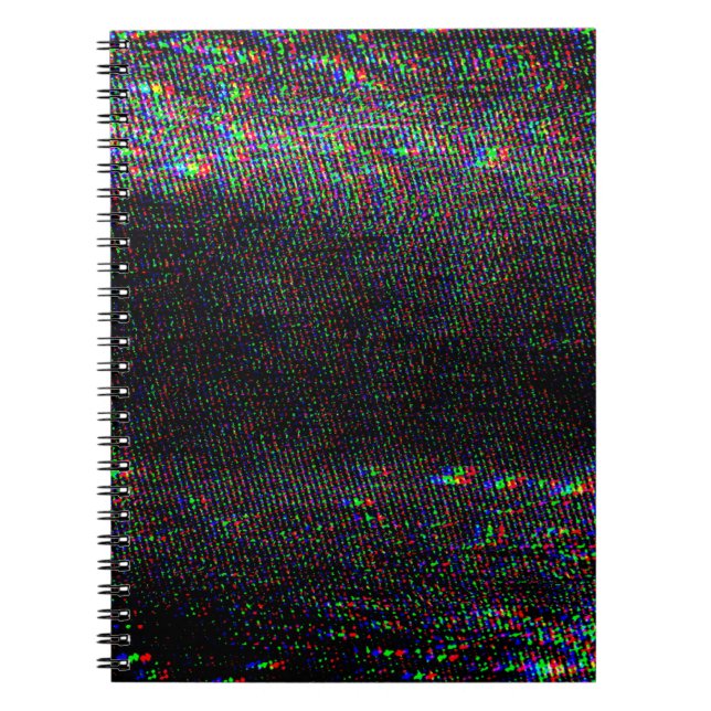 Test Screen Glitch Texture. Notebook (Front)