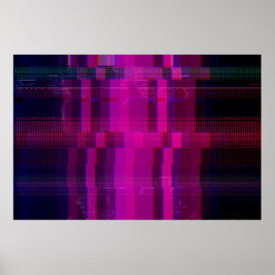 Test screen glitch texture poster