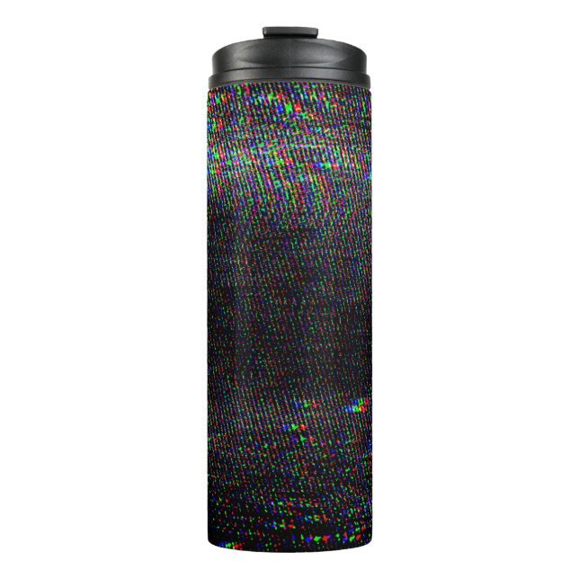 Test Screen Glitch Texture. Thermal Tumbler (Front)