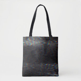 Test Screen Glitch Texture. Tote Bag