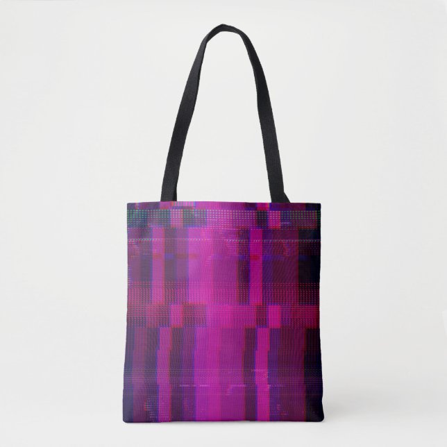 Test screen glitch texture tote bag (Front)