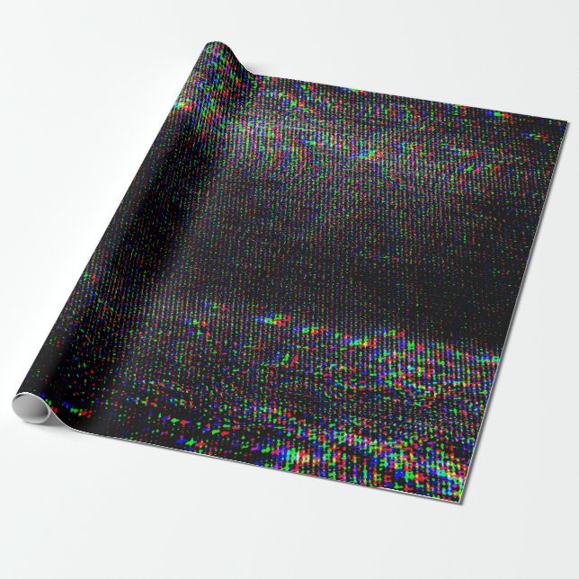 Test Screen Glitch Texture. Wrapping Paper (Unrolled)