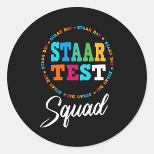 Test Squad Elementary Teacher Test Day Testing Ide Classic Round Sticker