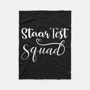 Test Squad Funny Teacher Student Testing Day Fleece Blanket