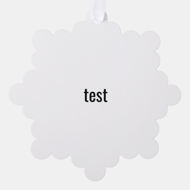 test tree decoration card (Front)