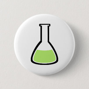 Test tube 6 cm round badge