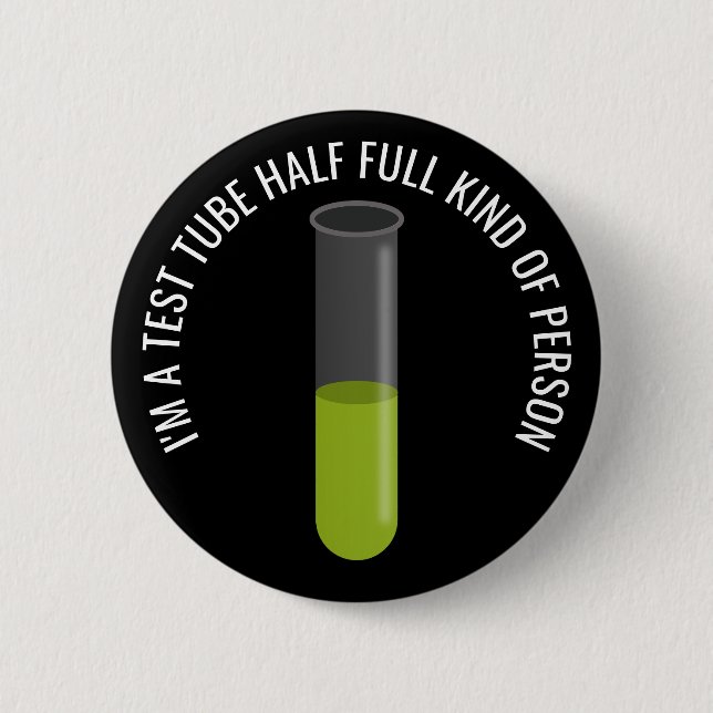 Test Tube 6 Cm Round Badge (Front)