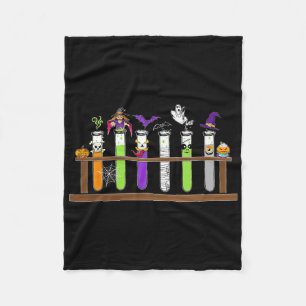 Test Tube Chemistry Nerd Science Teacher Spooky Ha Fleece Blanket