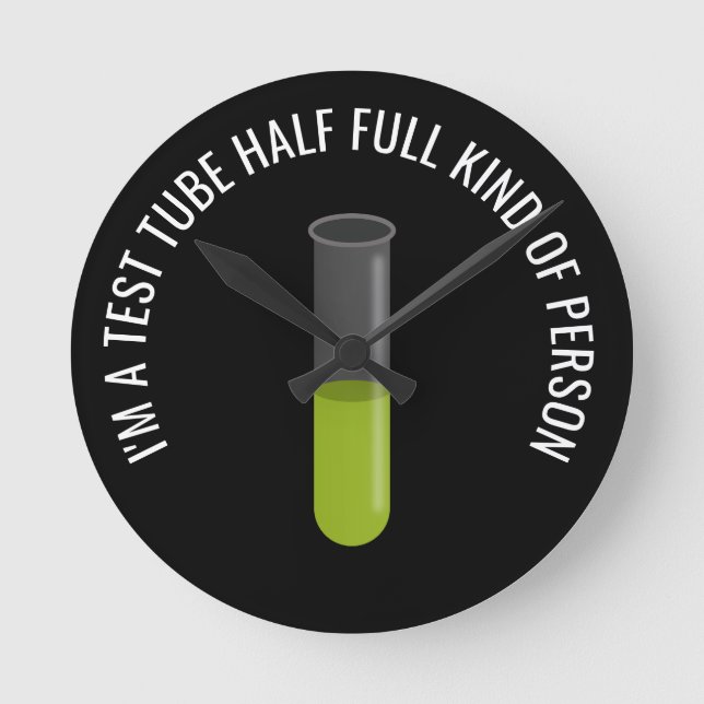 Test Tube Round Clock (Front)