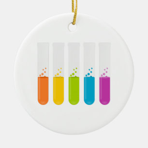 Test tubes ceramic ornament