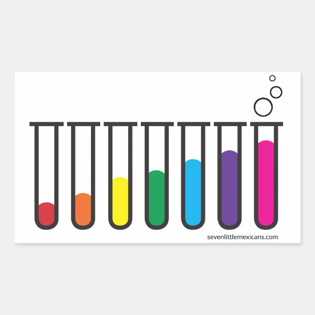 Test Tubes Pride Flag - - Makin' Babies w/ Science Rectangular Sticker (Front)