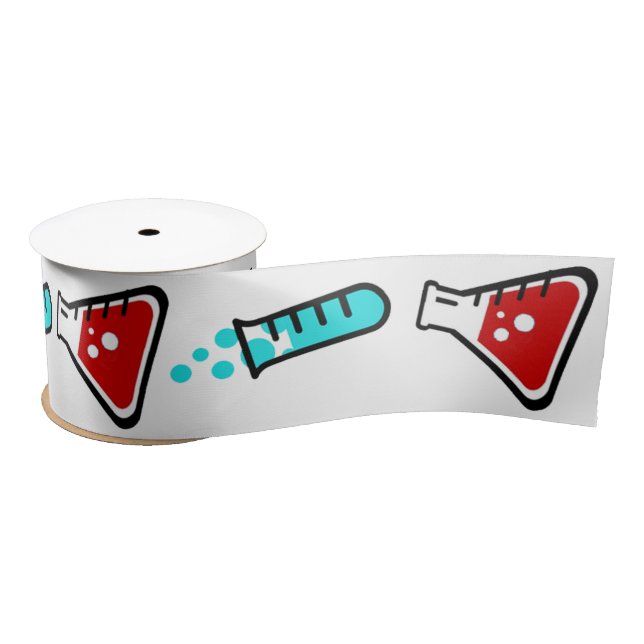 "Test Tubes" Satin Ribbon (Spool)